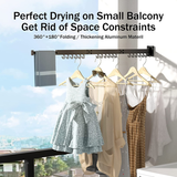 Collapsible clothing drying rack wall mount