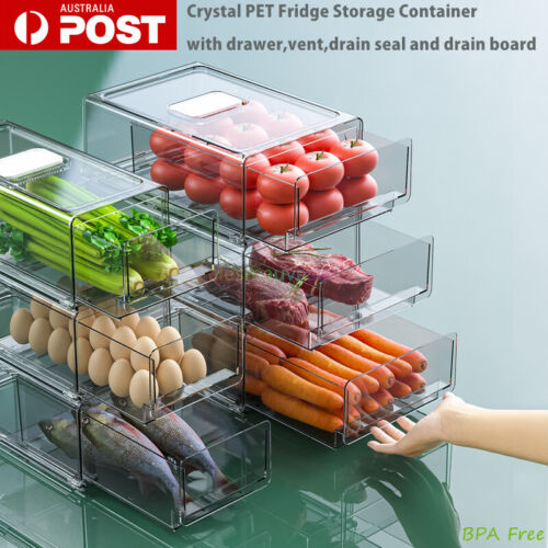 Stackable Fridge Organizer Bins